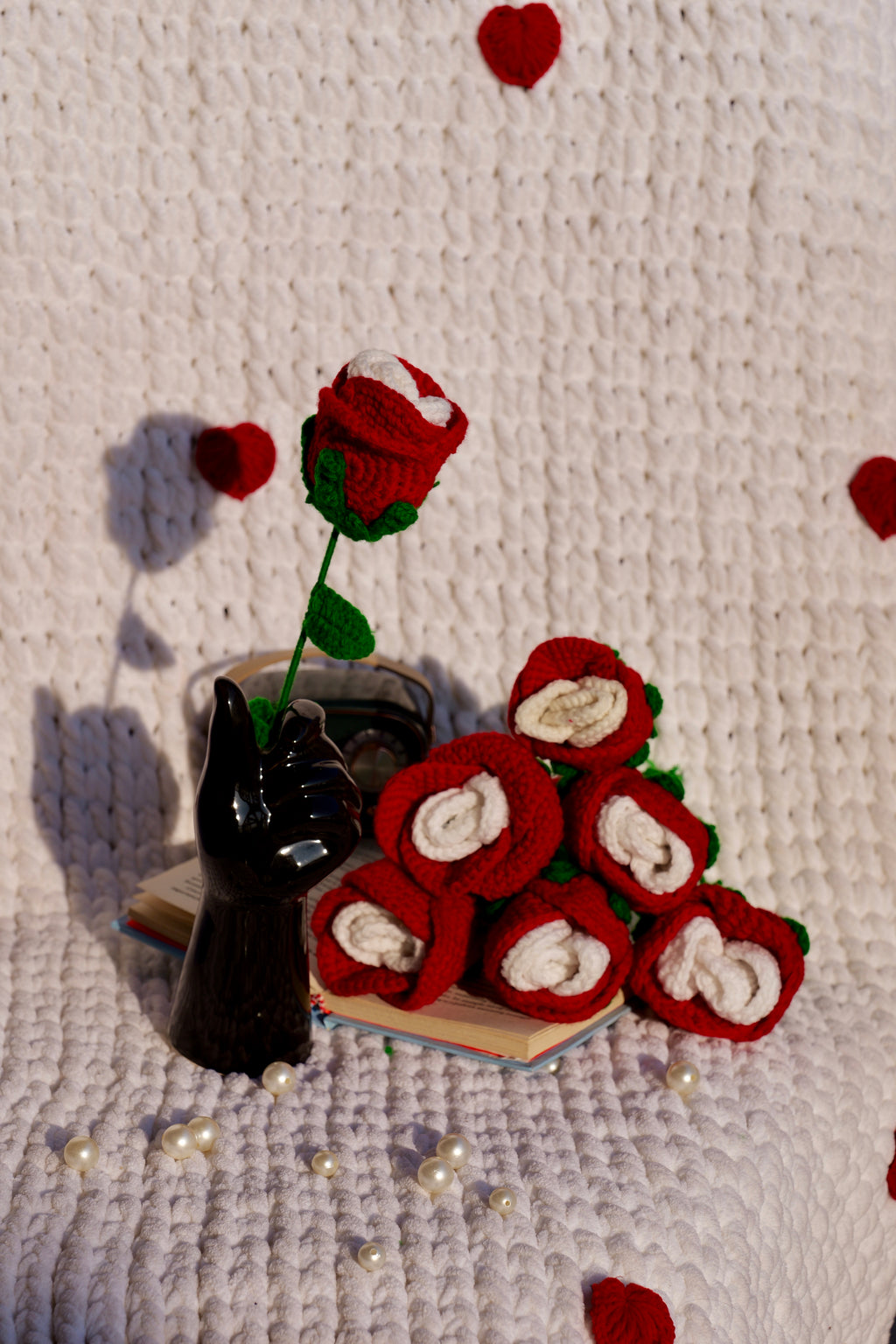 Crimson Snow - Red n White Rose