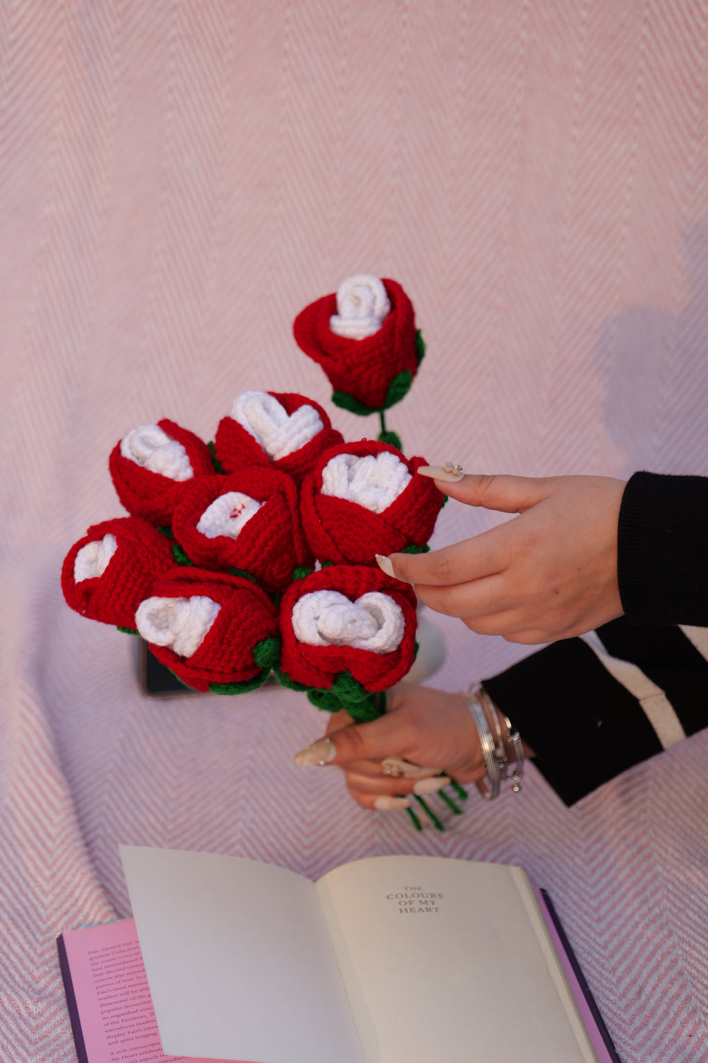Crimson Snow - Red n White Rose
