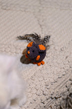 Catnip Mouse Toy – Handmade Crochet Mouse with Fur Tail