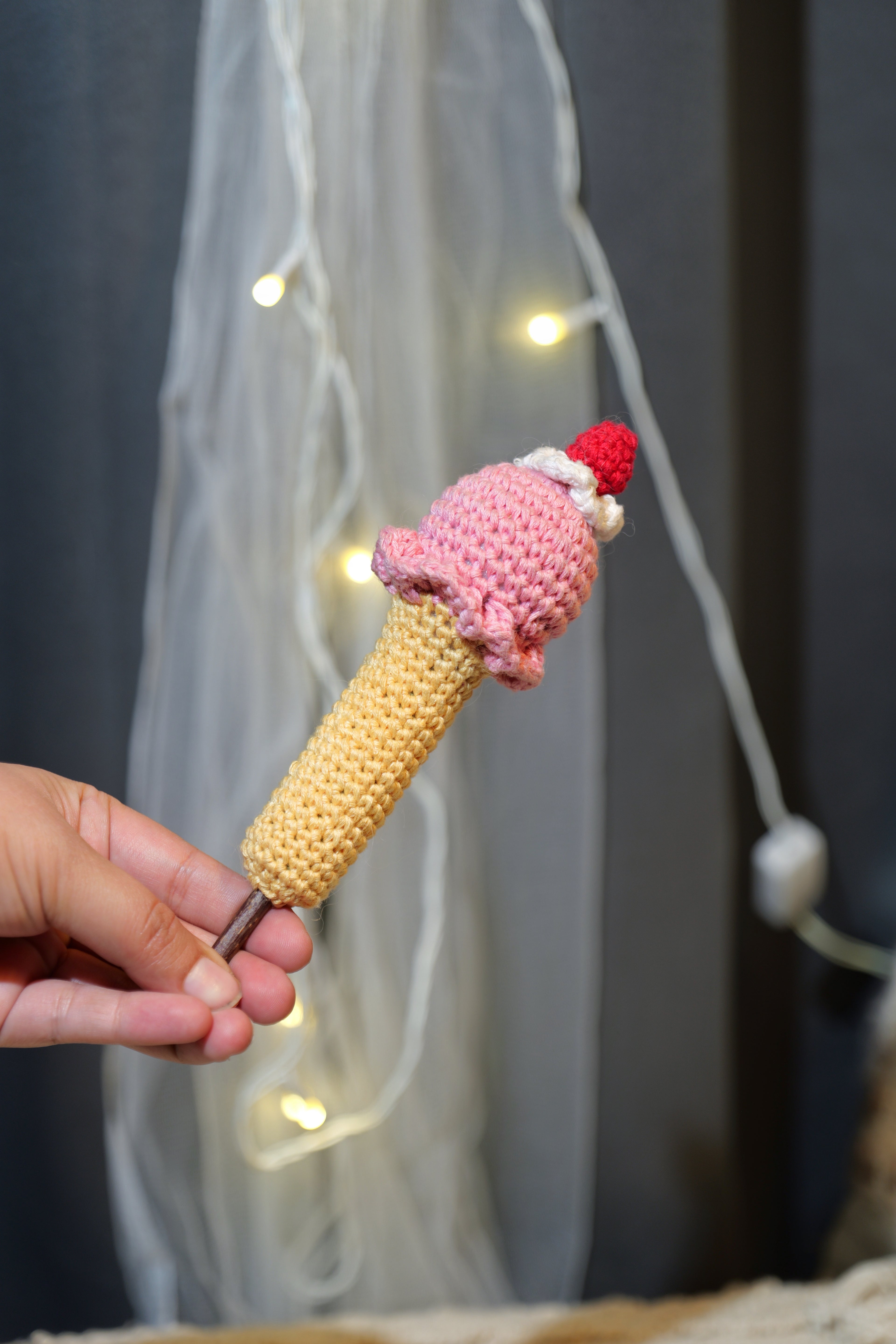 Catnip Ice Cream Toy – Crochet Ice cream Cone