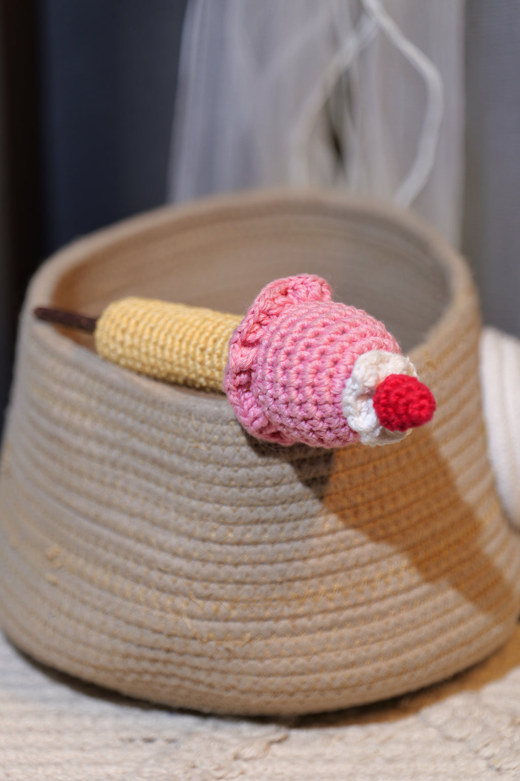 Catnip Ice Cream Toy – Crochet Ice cream Cone