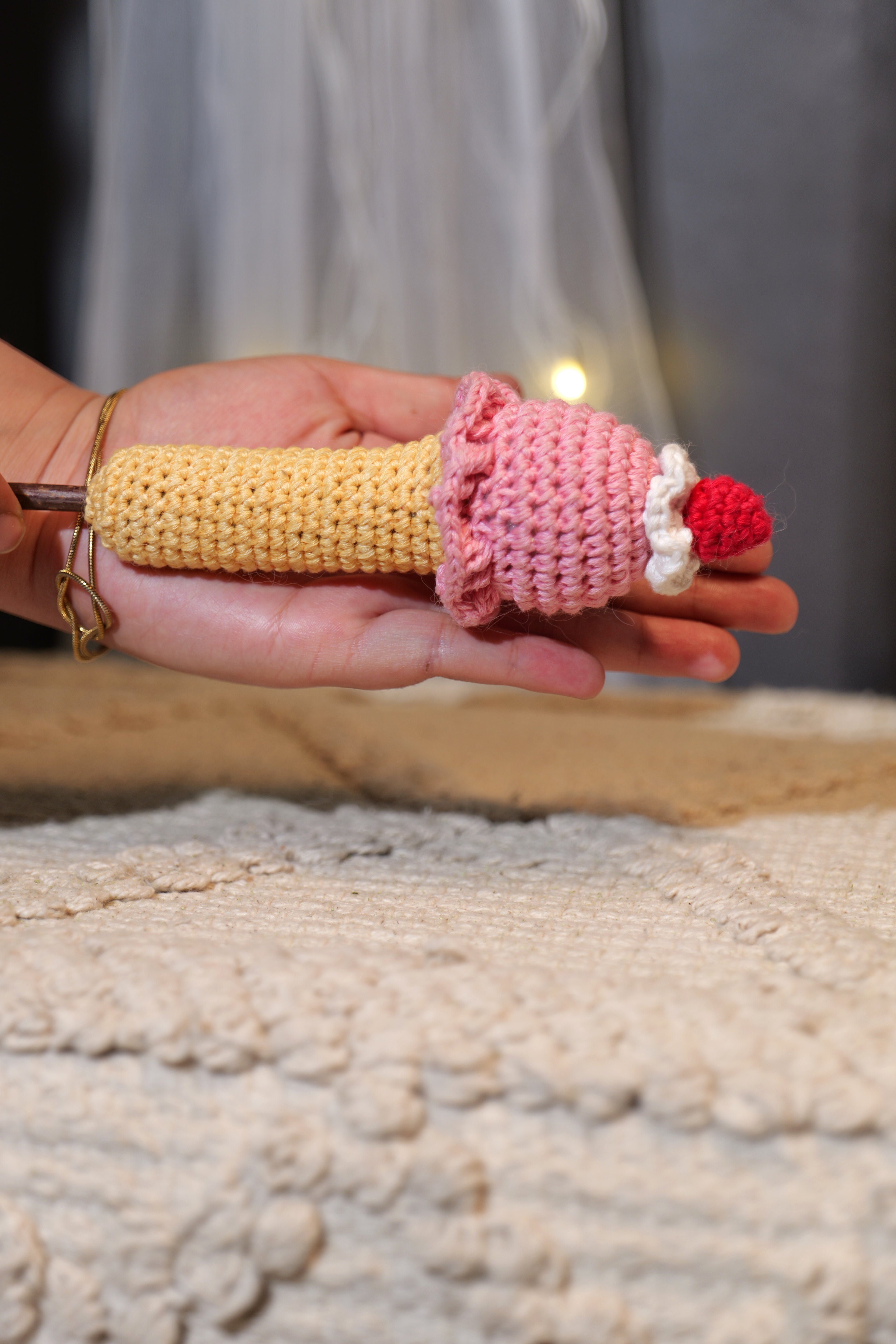 Catnip Ice Cream Toy – Crochet Ice cream Cone