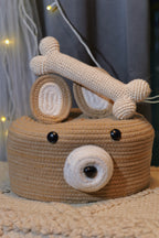 Crochet Bone Toy – Handmade Plush Bone for Pets